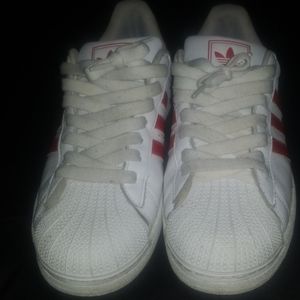 White red shell top Adidas